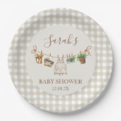 Lokaal geteeld Baby shower Papieren Bordje (Voorkant)