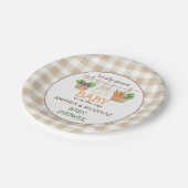 Lokaal geteeld Baby shower Papieren Bordje (Gekanteld)