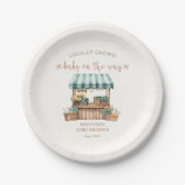 Lokaal geteeld Baby shower Papieren Bordje (Voorkant)