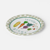 Lokaal geteeld Baby shower Papieren Bordje (Gekanteld)