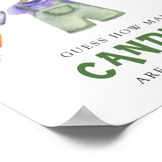 Lokaal geteeld baby shower - raad eens hoeveel sno poster (Hoek)