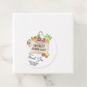 Lokaal geteeld Baby shower rond Bedankjes Labels (In situ)
