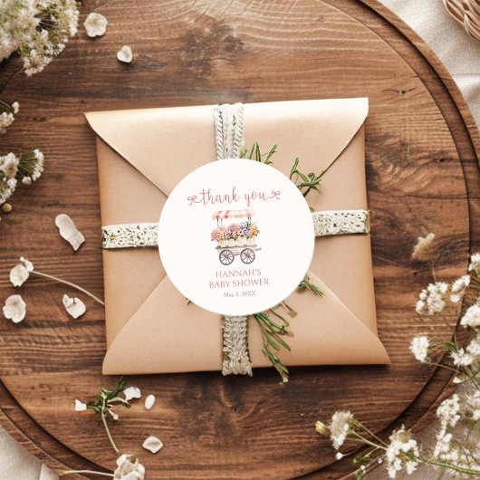 Lokaal geteeld Baby shower Ronde Sticker