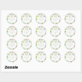 Lokaal geteeld Baby shower Ronde Sticker (Vel)