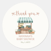 Lokaal geteeld Baby shower Ronde Sticker (Voorkant)