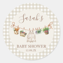 Lokaal geteeld Baby shower Ronde Sticker