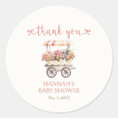 Lokaal geteeld Baby shower Ronde Sticker (Voorkant)