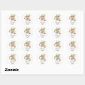 Lokaal geteeld Baby shower Ronde Sticker (Vel)