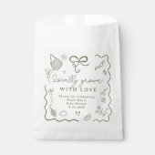 Lokaal geteeld Baby shower Rustic Farmer's Market Bedankzakje (Voorkant)