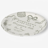 Lokaal geteeld Baby shower Rustic Farmer's Market Papieren Bordje (Gekanteld)