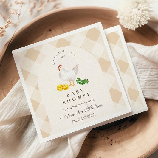 Lokaal geteeld Baby shower Servet