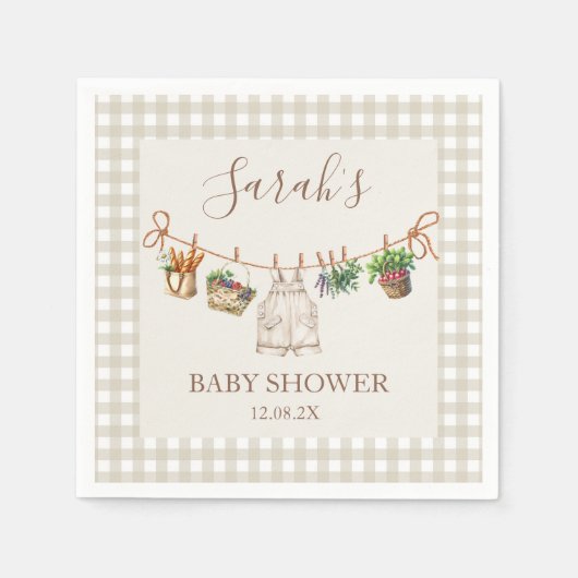 Lokaal geteeld Baby shower Servet (Voorkant)