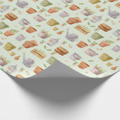 Lokaal geteeld Baby shower tuinpatroon Cadeaupapier (Hoek)