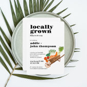 Lokaal geteeld Baby shower | Uitnodigen | Minimaal Kaart