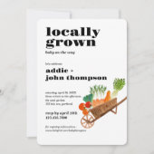 Lokaal geteeld Baby shower | Uitnodigen | Minimaal Kaart (Voorkant)