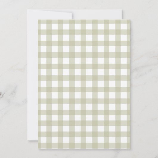 Lokaal geteeld Baby shower uitnodiging, boeren mar Kaart (Achterkant)