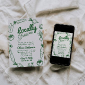 Lokaal geteeld Baby shower van de boerenmarkt Kaart