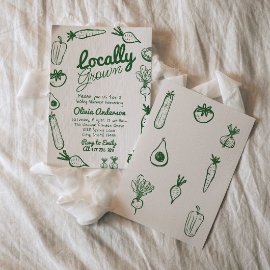 Lokaal geteeld Baby shower van de boerenmarkt Kaart