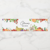 Lokaal geteeld Baby shower Waterfles Etiket (Enkel label)