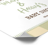 Lokaal geteeld Baby shower welkomstbord Poster (Hoek)