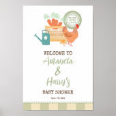 Lokaal geteeld Baby shower welkomstbord Poster (Voorkant)