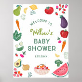 Lokaal geteeld Baby shower Welkomstbord Poster (Voorkant)