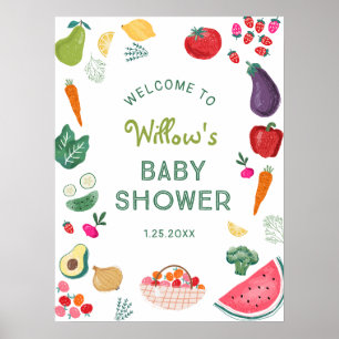 Lokaal geteeld Baby shower Welkomstbord Poster