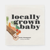 Lokaal geteeld Baby shower | Witte markt Servet (Voorkant)