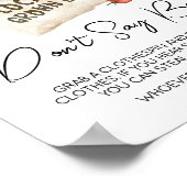 Lokaal geteeld Baby shower Zeg geen Baby-teken Poster (Hoek)