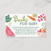 Lokaal geteeld biologisch Baby shower Boeken voor  Informatiekaartje (Voorkant)