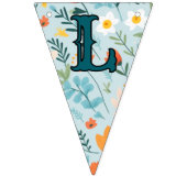 Lokaal geteeld bloemmotief blauw Baby shower Vlaggetjes (Tweede vlag)
