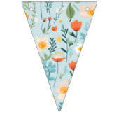 Lokaal geteeld bloemmotief blauw Baby shower Vlaggetjes (Eerste vlag)