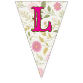 Lokaal geteeld bloemmotief roze Baby shower Vlaggetjes (Tweede vlag)