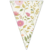 Lokaal geteeld bloemmotief roze Baby shower Vlaggetjes (Eerste vlag)