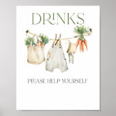 Lokaal geteeld Boerderij Baby shower Drinken teken Poster (Voorkant)
