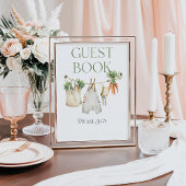 Lokaal geteeld Boerderij Baby shower gastenboek Poster