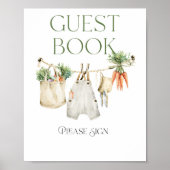 Lokaal geteeld Boerderij Baby shower gastenboek Poster (Voorkant)