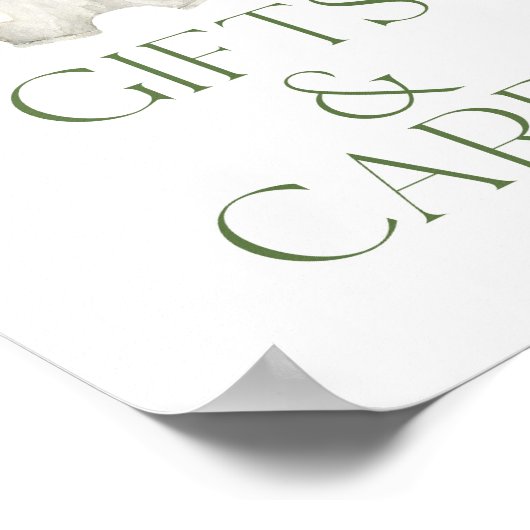 Lokaal geteeld Boerderij Baby shower Gift Kaart Si Poster (Hoek)