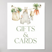 Lokaal geteeld Boerderij Baby shower Gift Kaart Si Poster (Voorkant)