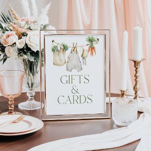 Lokaal geteeld Boerderij Baby shower Gift Kaart Si Poster