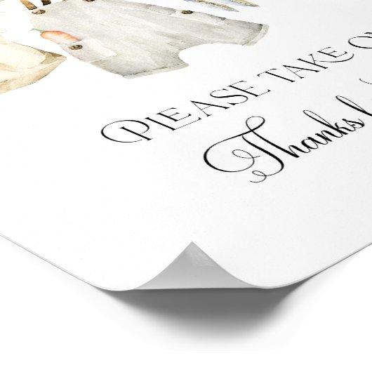 Lokaal geteeld Boerderij Baby shower gunsten Poster (Hoek)