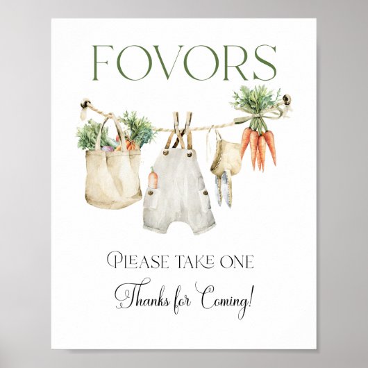 Lokaal geteeld Boerderij Baby shower gunsten Poster (Voorkant)