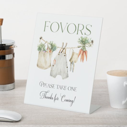 Lokaal geteeld Boerderij Baby shower gunsten Reclamebord Met Voetstuk (Insitu)