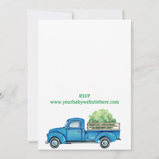 Lokaal geteeld Boerderij Baby shower Kaart (Achterkant)