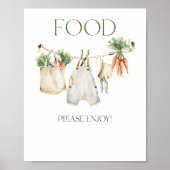 Lokaal geteeld Boerderij Baby shower voedsel Poster (Voorkant)