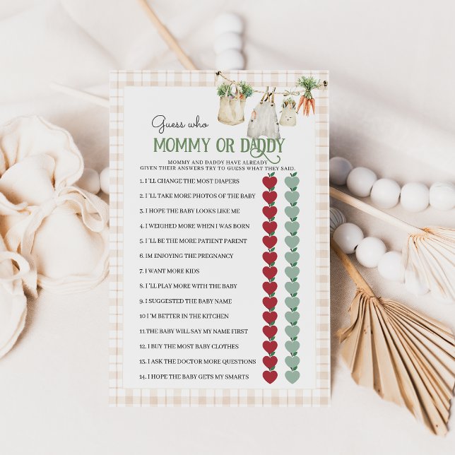 Lokaal geteeld Boerderij Mama Pa Baby shower Game (Creator heeft geüpload)