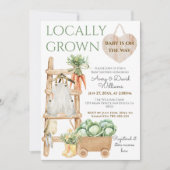 Lokaal geteeld Boerderij Markt Modern Baby shower Kaart (Voorkant)