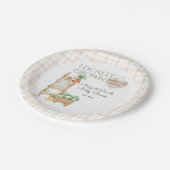 Lokaal geteeld Boerderij Markt Modern Baby shower Papieren Bordje (Gekanteld)