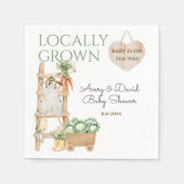 Lokaal geteeld Boerderij Markt Modern Baby shower Servet (Voorkant)