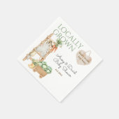 Lokaal geteeld Boerderij Markt Modern Baby shower Servet (Hoek)